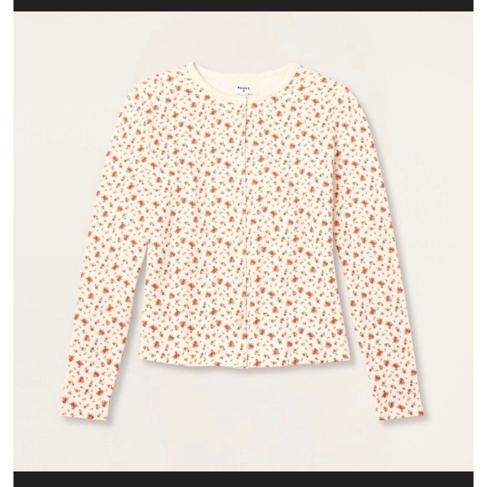 Parke x Target Cream Floral Pointelle Cardigan NWT XS
